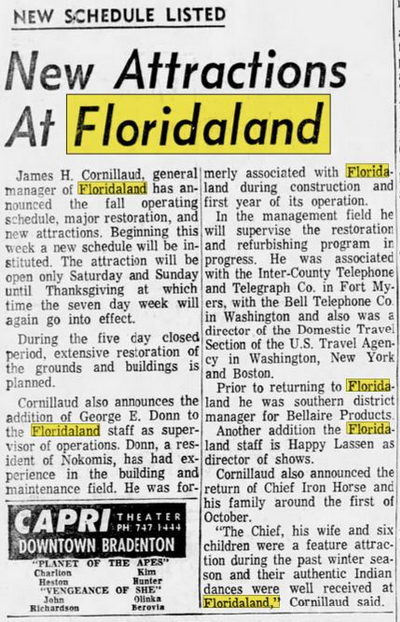 Floridaland - Sep 1968 Article